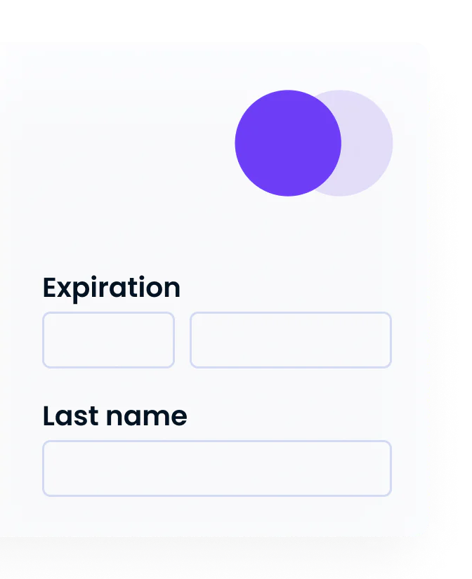 credit card details